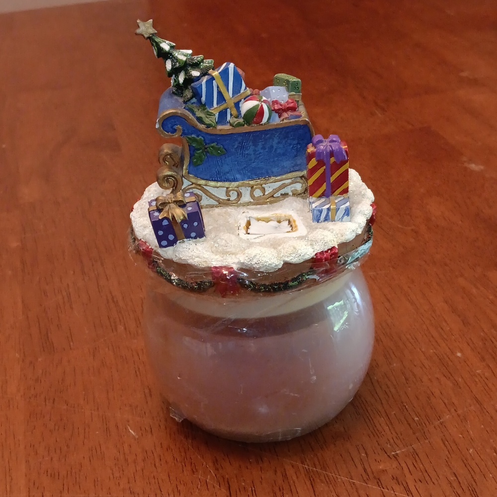 Michael's Stores Christmas Candle Jar Santa Topper New Without Tag
